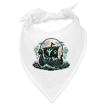 Nordisches Geisterschiff - Bandana - Weiß - Vorne