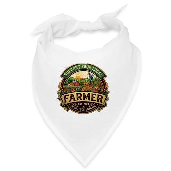 Unterstütze deinen lokalen Bauern - Bandana - Weiß - Vorne