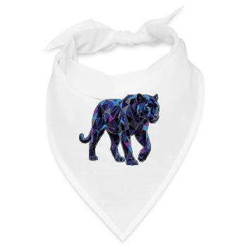 Poly Stil Panther - Bandana - Weiß - Vorne