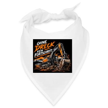 Fortschritt durch Schmutz - Bandana - Weiß - Vorne