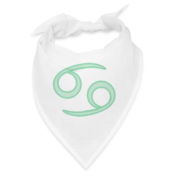 Sternzeichen des Krebses Pastel Grün - Bandana - Weiß - Vorne