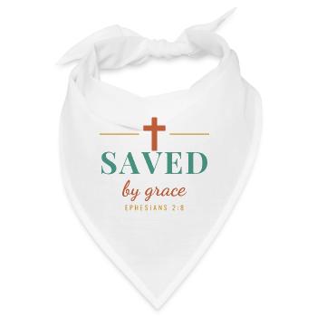 Saved By Grace – Ephesians 2:8 Christian - Bandana - Weiß - Vorne