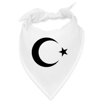 Türkei Türkiye Mondstern - Bandana - Weiß - Vorne