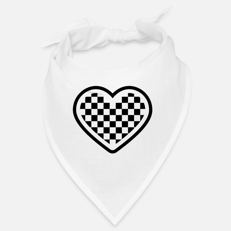 checkerboard heart Bandana