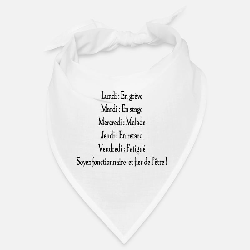 fonctionnaire - Bandana - blanc