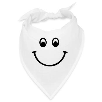Smiley - Bandana - Weiß - Vorne