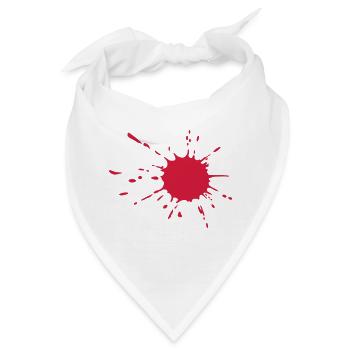 Blut - Bandana - Weiß - Vorne