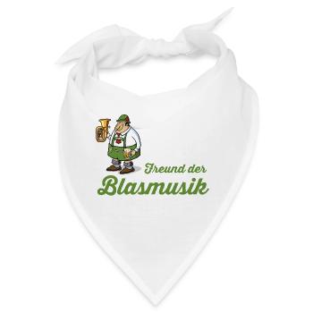 Freund der Blasmusik - Bandana - Weiß - Vorne