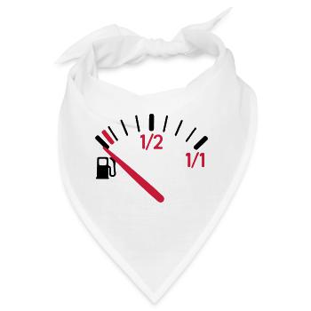 Der Tank ist leer. - Bandana - Weiß - Vorne