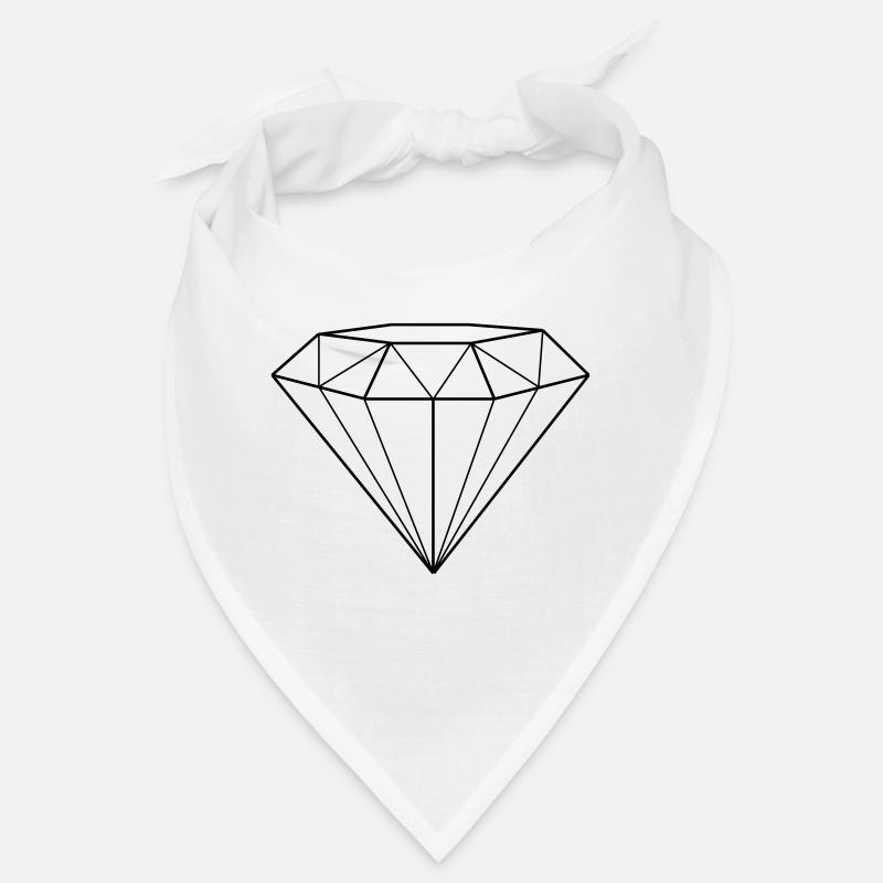 diamant - Bandana - blanc