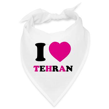 I Love Tehran - Bandana - Weiß - Vorne