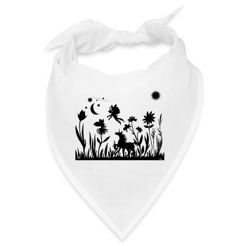 Elfen und Einhorn - Bandana - Weiß - Vorne