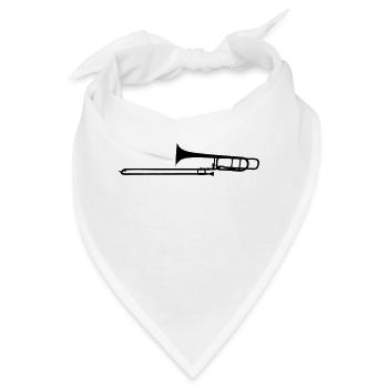 Posaune - Bandana - Weiß - Vorne
