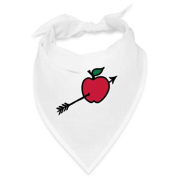 Wilhelm Tell Apfel I love - Bandana - Weiß - Vorne