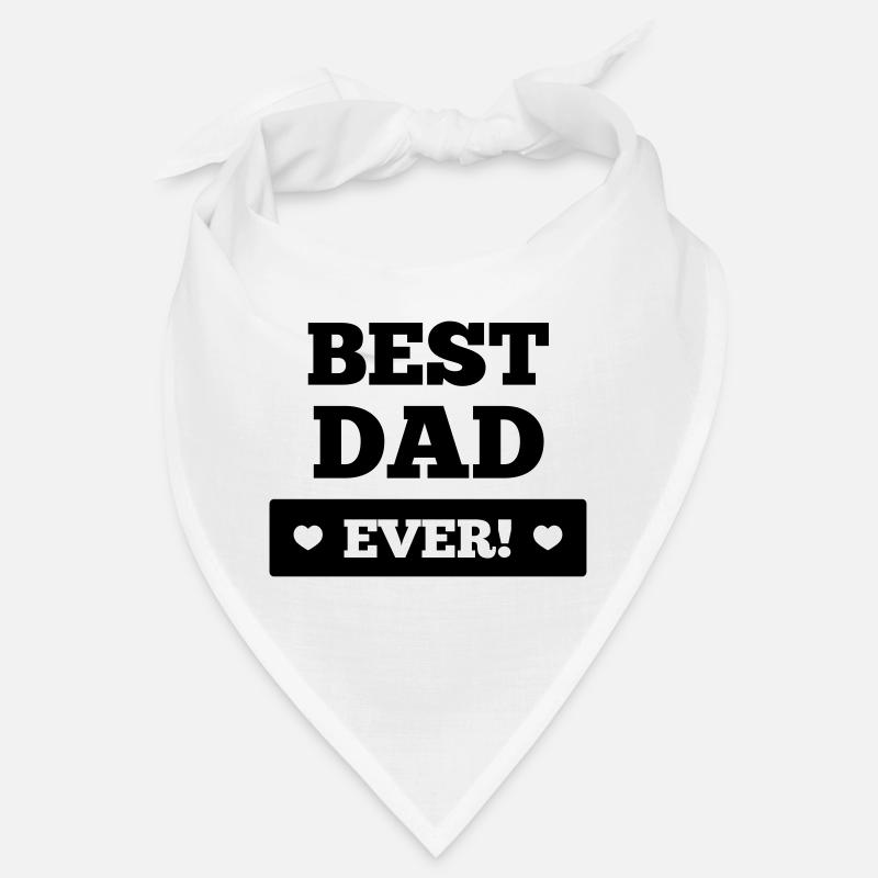 Best dad ever - Bandana - Weiß