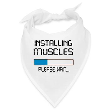 installing muscles - Bandana - Weiß - Vorne