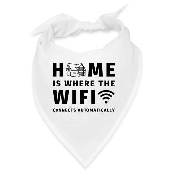 Home is where the WIFI connects automatically - Bandana - Weiß - Vorne
