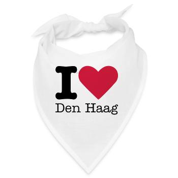 I Love Den Haag - Bandana - Weiß - Vorne