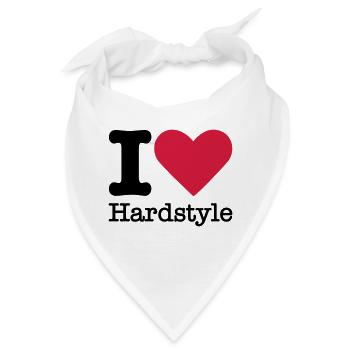 I Love Hardstyle - Bandana - Weiß - Vorne