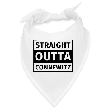 Straight Outta Connewitz - Bandana - Weiß - Vorne