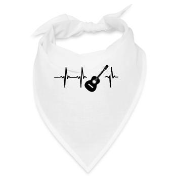 EIN HERZ SCHLÄGT FÜR DIE GITARRE - Bandana - Weiß - Vorne