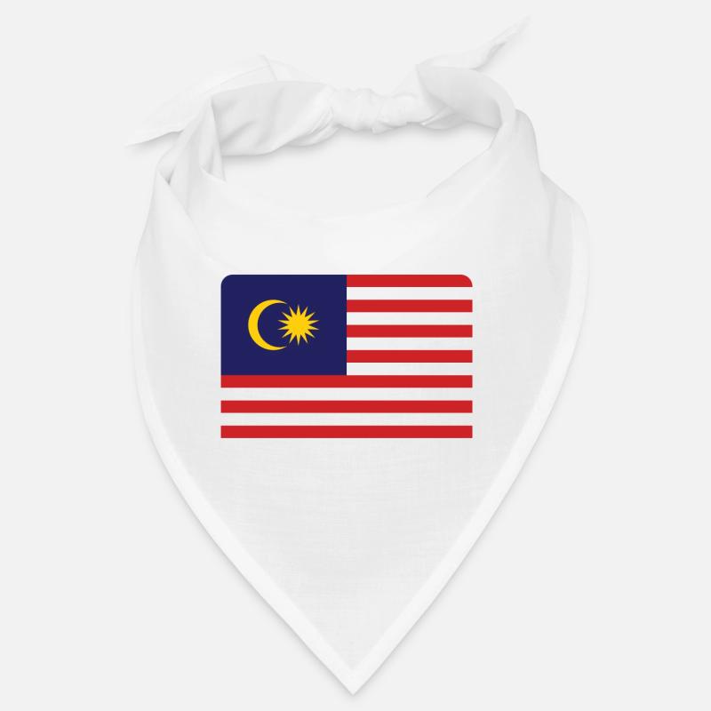 DRAPEAU DE LA MALAISIE - Bandana - blanc