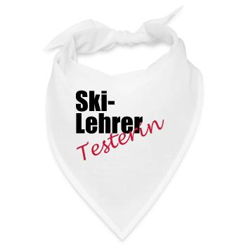 Ski Lehrer Testerin - Bandana - Weiß - Vorne