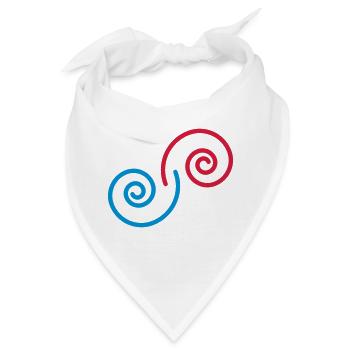 spiralen_2c - Bandana - Weiß - Vorne
