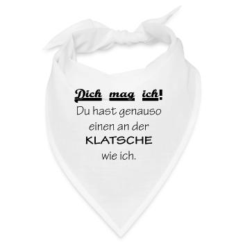 Dich mag ich.. - Bandana - Weiß - Vorne