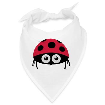 Marienkäfer (ladybug) 02.1 - Bandana - Weiß - Vorne