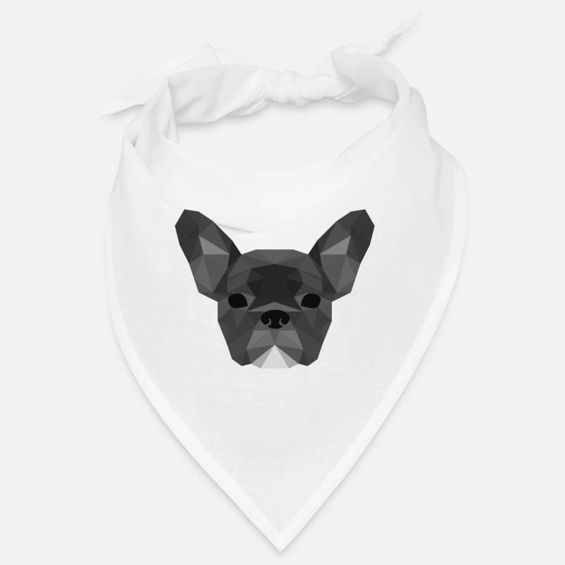 Low Poly Frenchie grey Bandana