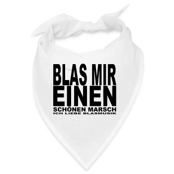 Blas mir einen - Bandana - Weiß - Vorne