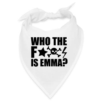 who the fuck is emma? MDMA XTC Teile Rave Sprüche - Bandana - Weiß - Vorne