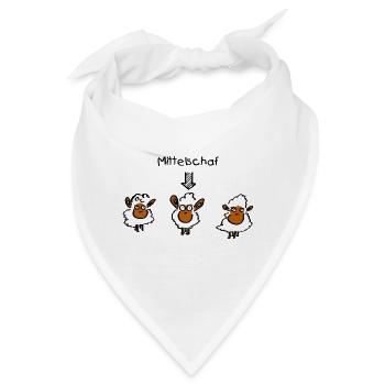 Mittelschaf - Bandana - Weiß - Vorne