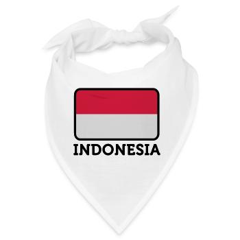 Nationalflagge von Indonesien - Bandana - Weiß - Vorne
