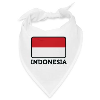 Nationalflagge von Indonesien - Bandana - Weiß - Vorne