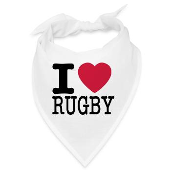 Ich liebe Rugby - Ich liebe Rugby - Bandana - Weiß - Vorne