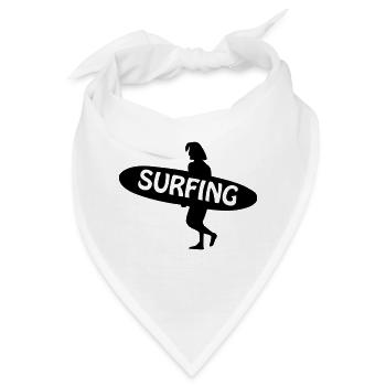Surfen - Surfer - Bandana - Weiß - Vorne