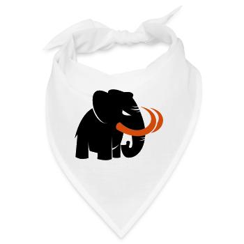 verärgertes Mammut Markenlogo 2c - Bandana - Weiß - Vorne