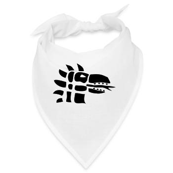 Drache | Drachenkopf | Drachen | Feuer | Reptil - Bandana - Weiß - Vorne
