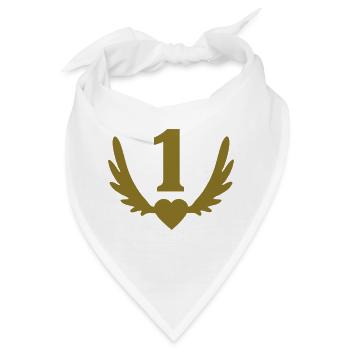 1 Anzahl Herzflügel - Bandana - Weiß - Vorne