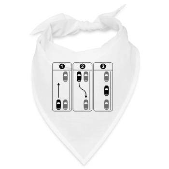 Rückwärts Einparken / Reverse Parking / - Bandana - Weiß - Vorne