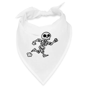 skelett - Bandana - Weiß - Vorne