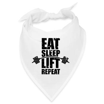 Essen Schlaf Lift - Bandana - Weiß - Vorne