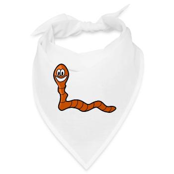 Zilk der Regenwurm - Bandana - Weiß - Vorne