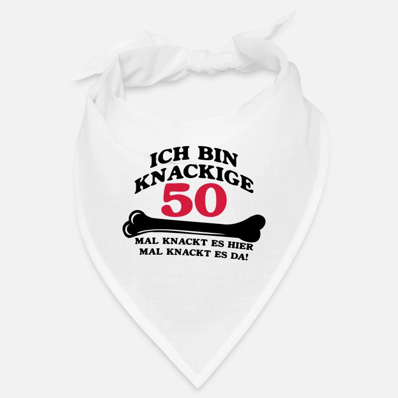 Geburtstag - Ich bin Knackige 50 - Bandana - Weiß