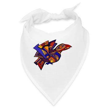 Ein Vogel Maya - Bandana - Weiß - Vorne