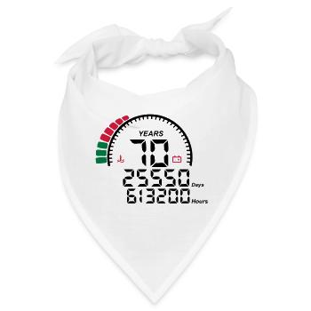 Gegen Jubiläum Jahre 70 Jahre - Bandana - Weiß - Vorne