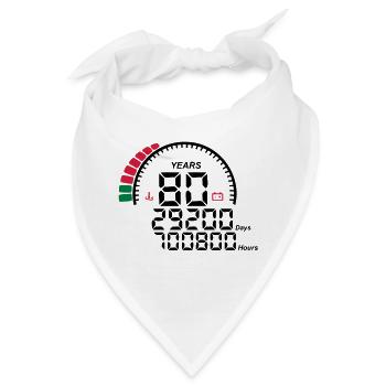 Gegen Jubiläum Jahre 80 Jahre - Bandana - Weiß - Vorne