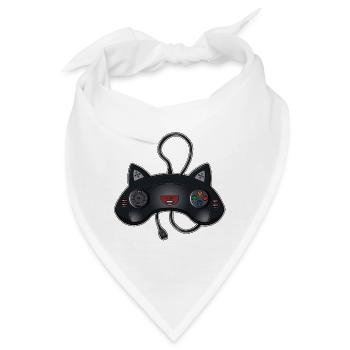 Katzen-Joystick - Bandana - Weiß - Vorne